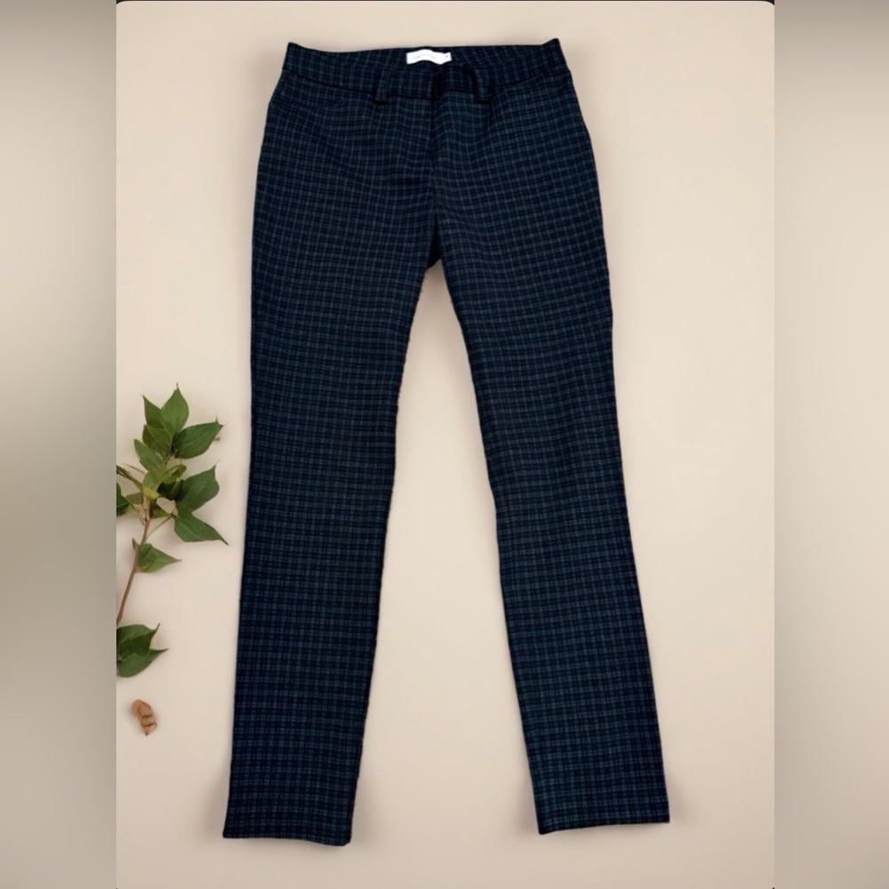 Calvin Klein Black and Gray Plaid Fabric